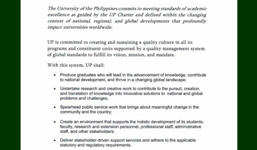 University of the Philippines Quality Policy